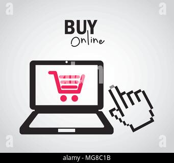 buy online design, vector illustration eps10 graphic Stock Vector