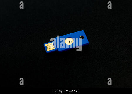 usb flash key drive shaped like cartoon policeman open lid on white ...