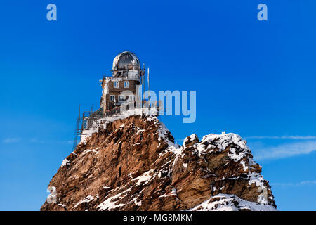 Sphinx Observatory - Switzerland.  Sphinx-Observatorium. Jungfraujoch. Schweiz. Stock Photo