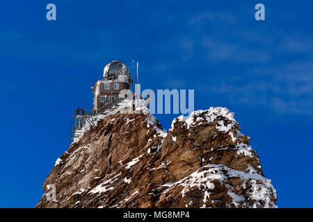 Sphinx Observatory - Switzerland.  Sphinx-Observatorium. Jungfraujoch. Schweiz. Stock Photo