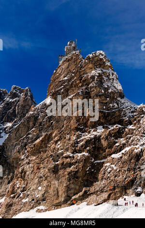 Sphinx Observatory - Switzerland.  Sphinx-Observatorium. Jungfraujoch. Schweiz. Stock Photo