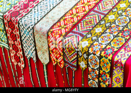 Different wicker Ethnic hand made. Stock Photo