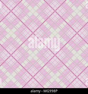 Seamless Plaid Check Pattern In Shades Of Pastel Pink And White Stock  Illustration - Download Image Now - iStock