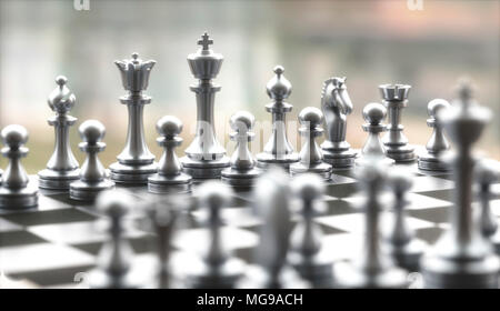 Chess pieces on board. Stock Photo