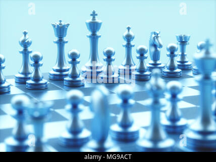 Chess pieces on board. Stock Photo