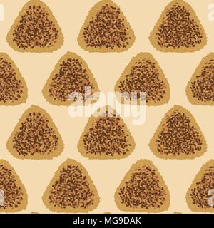 Onigiri pattern. Japanese sticky rice ball. Seamless pattern. Asian ...