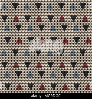 Bead ornament. South Africa motifs. Abstract seamless pattern. Blue, black, and red bead ornament. Simple backdrop for decoration, wallpaper or handic Stock Vector