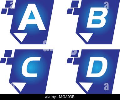 Digital Paper Template Set Stock Vector