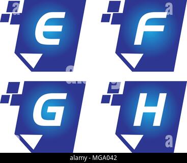 Digital Paper Template Set Stock Vector