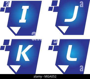 Digital Paper Template Set Stock Vector
