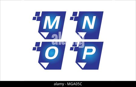 Digital Paper Template Set Stock Vector