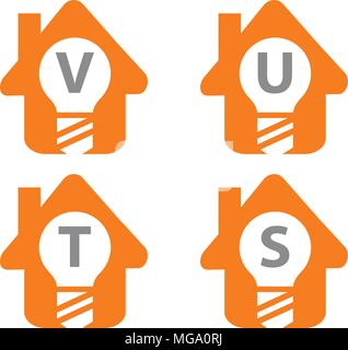 Smart Home Template Set Stock Vector
