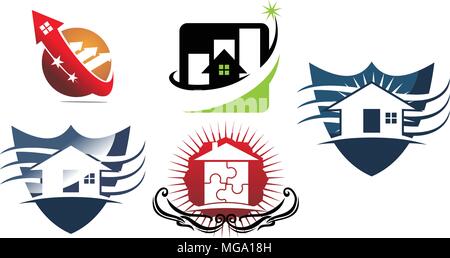 Property Investment  Template Set Stock Vector