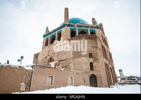 Soltaniyeh Dome,  Soltaniyeh District of Abhar County, Zanjan Province, Iran. Stock Photo