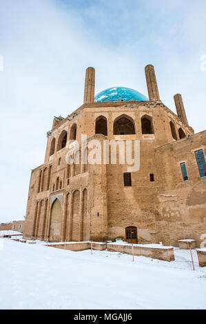 Soltaniyeh Dome,  Soltaniyeh District of Abhar County, Zanjan Province, Iran. Stock Photo
