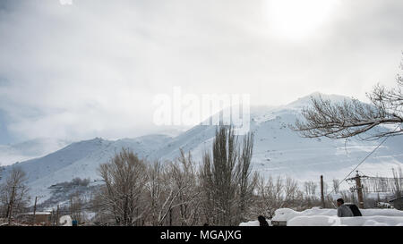 Alvand Mountain in Iran. Stock Photo