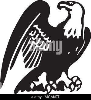 Proud Eagle - Retro Clipart Illustration Stock Vector