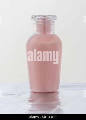Plastic pump soap bottle without label Stock Photo