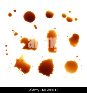 coffee stain on white background Stock Photo