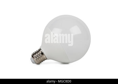 round saving bulb light isolated on white background Stock Photo