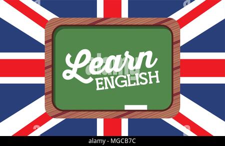 learn english design, vector illustration eps10 graphic Stock Vector