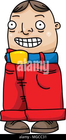 A man whose entire body is in a pair of pants. Stock Vector