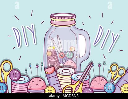 Do it yourself crafts concept Stock Vector