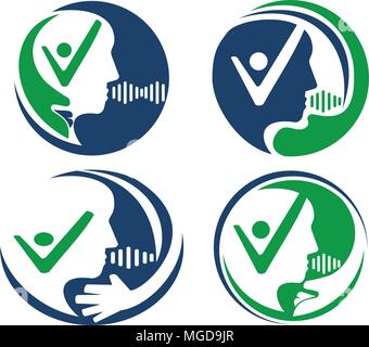 Communication Health Care Set Stock Vector
