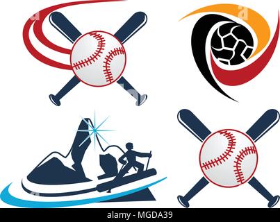 Sport Vector Template Set Stock Vector