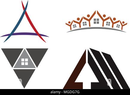 Real Estate Template Set Stock Vector