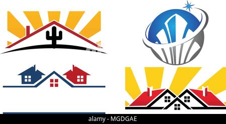 Real Estate Template Set Stock Vector