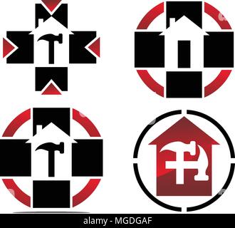 Real Estate Template Set Stock Vector