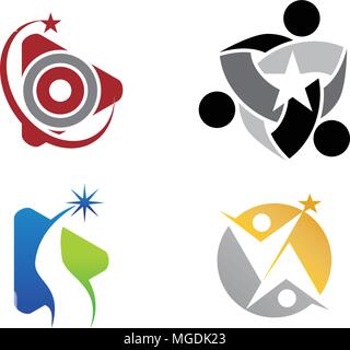 Success Life Coaching Set Stock Vector