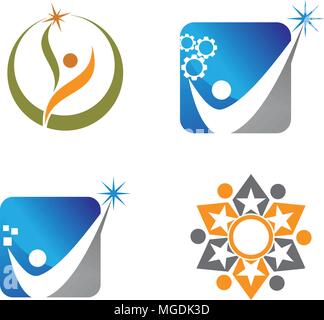 Success Life Coaching Set Stock Vector