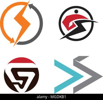 Logotype Modern Template Set Stock Vector