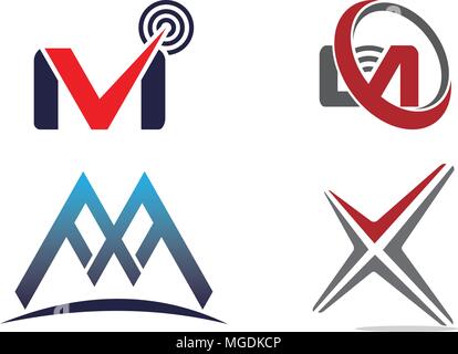 Logotype Modern Template Set Stock Vector