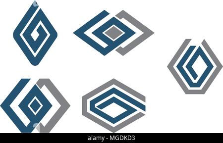 Logotype Modern Template Set Stock Vector
