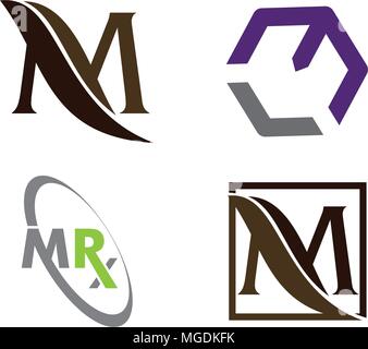Logotype Modern Template Set Stock Vector