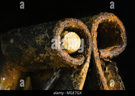 Macro shot of rusty office clothespin. Macro photography Stock Photo