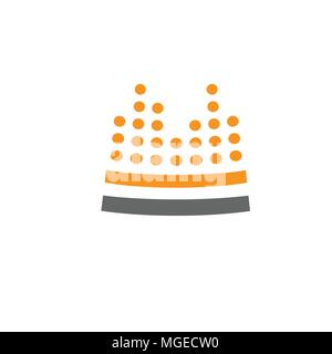 abstract digital analytic marketing data logo , digital chart symbol Stock Vector
