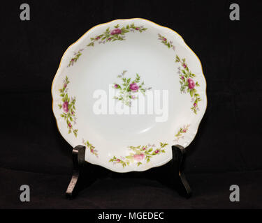 a hand painted rose pattern china large bowl Stock Photo