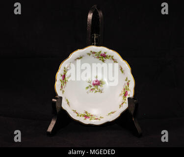 a hand painted rose pattern china small bowl Stock Photo