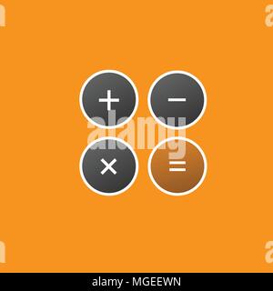 Calculator icon, vector calculator application interface and web design, Online payment and online shopping Stock Vector