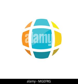 abstract earth globe logo design, Earth logo, Globe logo icon Stock Vector