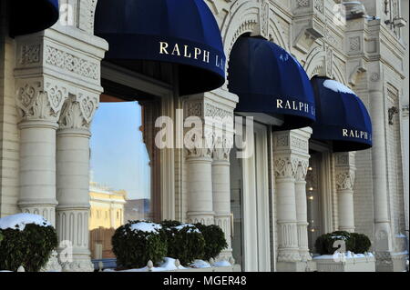 MOSCOW, RUSSIA - FEBRUARY 13: Ralph Lauren flagship store, Moscow on February 13, 2018. Stock Photo