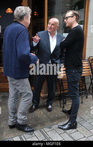 The cast of ’The Krays: Dead Man Walking’ during filming outside Shampers Wine Bar & Restaurant in London  Featuring: Nick Ball, Chris Ellison, Richard John Taylor Where: London, United Kingdom When: 28 Mar 2018 Credit: WENN.com Stock Photo