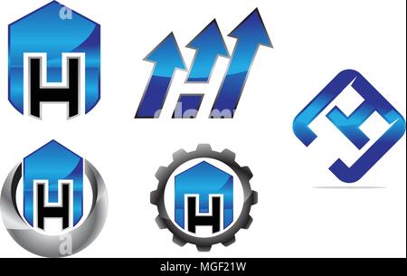 Logotype Modern Template Set Stock Vector