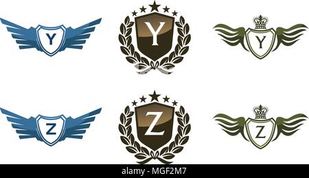 Wing Crown Template Design Set Stock Vector Image & Art - Alamy