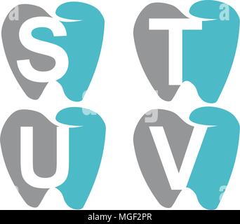 Healthy Dental Care Template Set Stock Vector