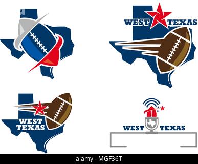 Texas Football Template Stock Vector